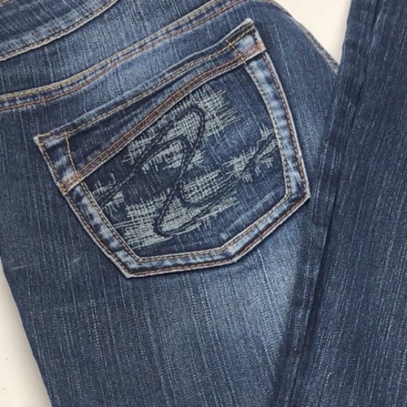 RETRO SILVER AIKO BOOTCUT JEANS 29x31 EMBOSSED PATCH 😎 - Picture 10 of 14